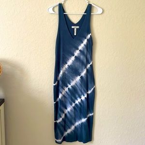 Navy Tie Dye Bodycon Boutique Dress- Made in USA